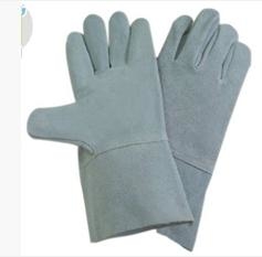 Safety Welding Full Cow Split Leather Work Gloves With  Yarn Stitched