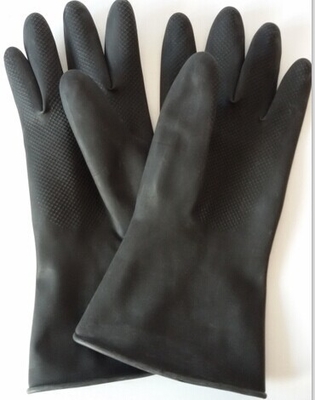 Long rubber Latex Household Gloves in natural rubber for cleaning and kitchen