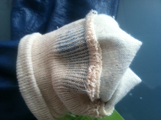 Knit-wrist Dip Blue Nitrile Work Gloves Cotton Interlock Lined With High Compression