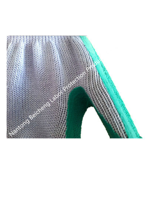 Blue 10Gauge Latex Coated Gloves , T/C Dip Palm Latex Crinkle Glove
