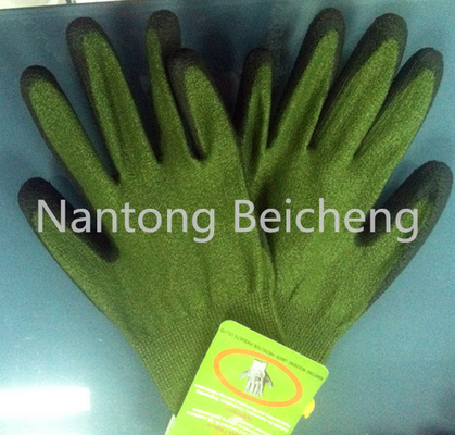 PU Green Cut Resistant Glove 13Gauge with Jonnyma Seamless Lined Dip