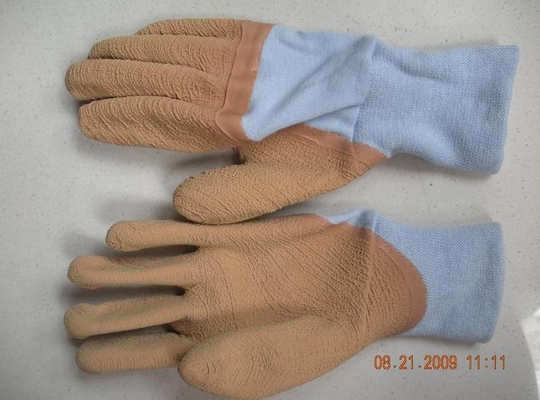 Open Back Latex Coated Childrens Gardening Gloves With Color Logo