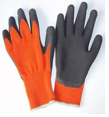 Wrinkle Finish Knitted Seamless Fluorescent Nylon Liner Warm Winter Gloves