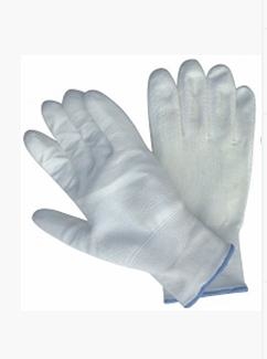 S White Seamless Nylon - Carbon Knitted Liner PU Coated Glove