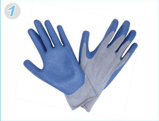 10G Durable Grey Nitrile Work Gloves with Knitted Seamless T / C Liner